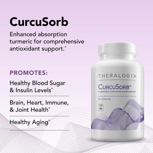 Curcusorb Turmeric Curcumin Supplement - 90-Day Supply - High-Absorption Turmeric Curcumin - Supports Brain, Heart, Immune & Joint Health - Aids Healthy Aging - NSF Certified - 90 Capsules