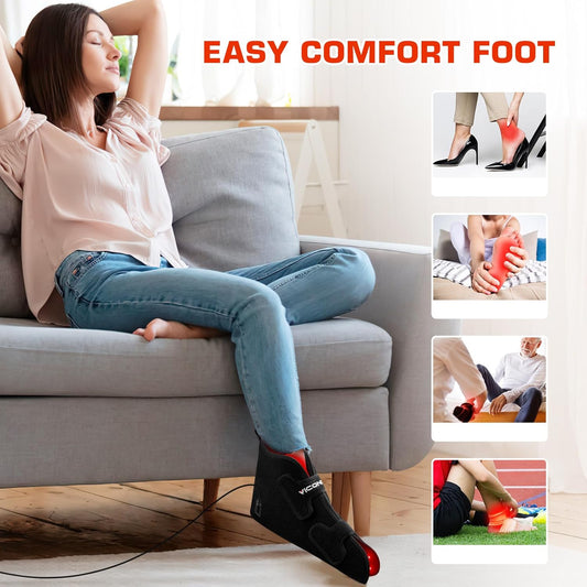 Red Light Therapy for Feet 2 Packs —Infrared Light Therapy Shoes Wraps Toes & Ankle, Led near Infrared Light Boots, Controller Adjustable Power & Time