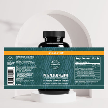 Magnesium Complex, 120 Capsules: 310Mg 3 Types of Magnesium, Zinc