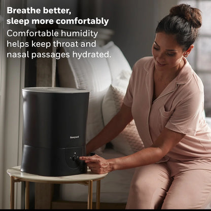 1.5 Gal. 500 Sq Ft Filter Free Warm Mist Humidifier with Essential Oil Cup, Black, HWM440