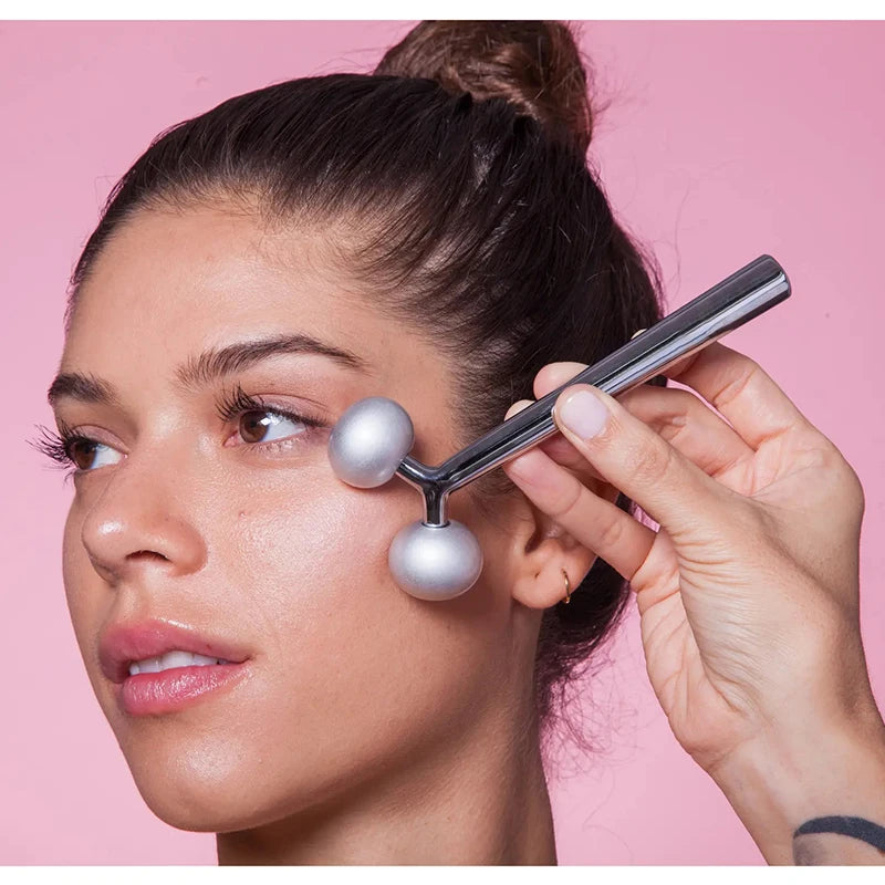 Natural Beauty & Wellness Facial Roller Massager V Face Skin Tightening & Collagen Production Rejuvenated Appearance Firm Tone