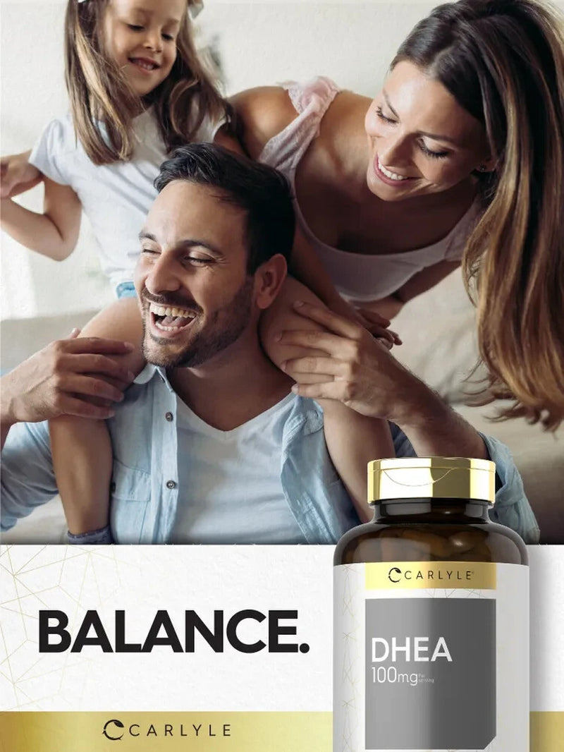 DHEA 100Mg | 300 Capsules | Non-Gmo & Gluten Free Supplement | by Carlyle