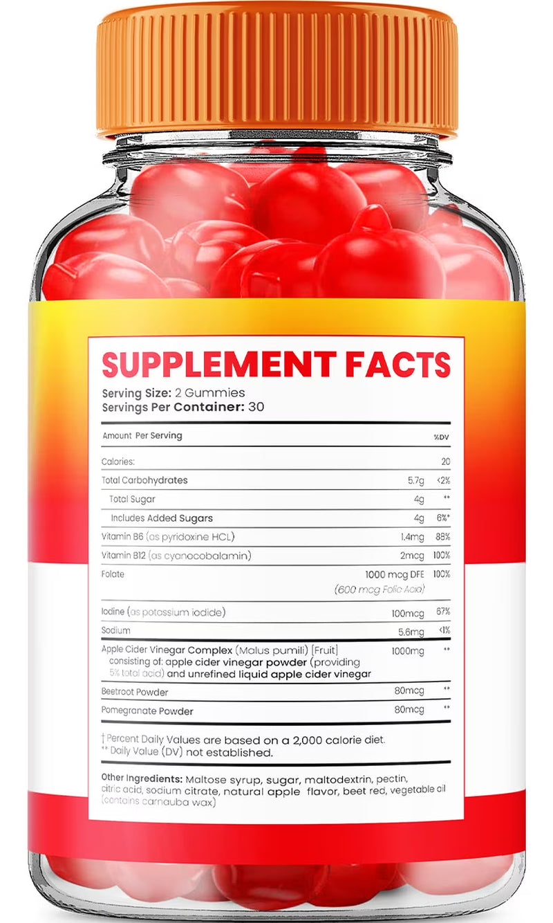 Pure Fuel Gummies - Pure Fuel Apple Cider Vinegar Gummy Supplement for Energy - Pure Fuel Keto Gummies Dietary Supplement (60 Gummies)