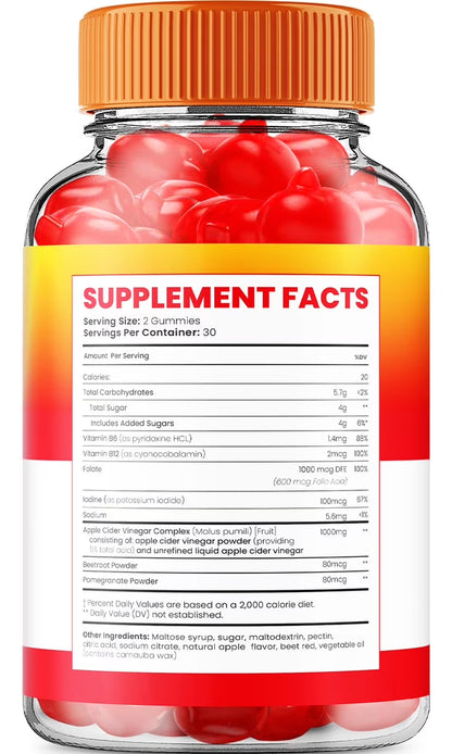 Pure Fuel Gummies - Pure Fuel Apple Cider Vinegar Gummy Supplement for Energy - Pure Fuel Keto Gummies Dietary Supplement (60 Gummies)