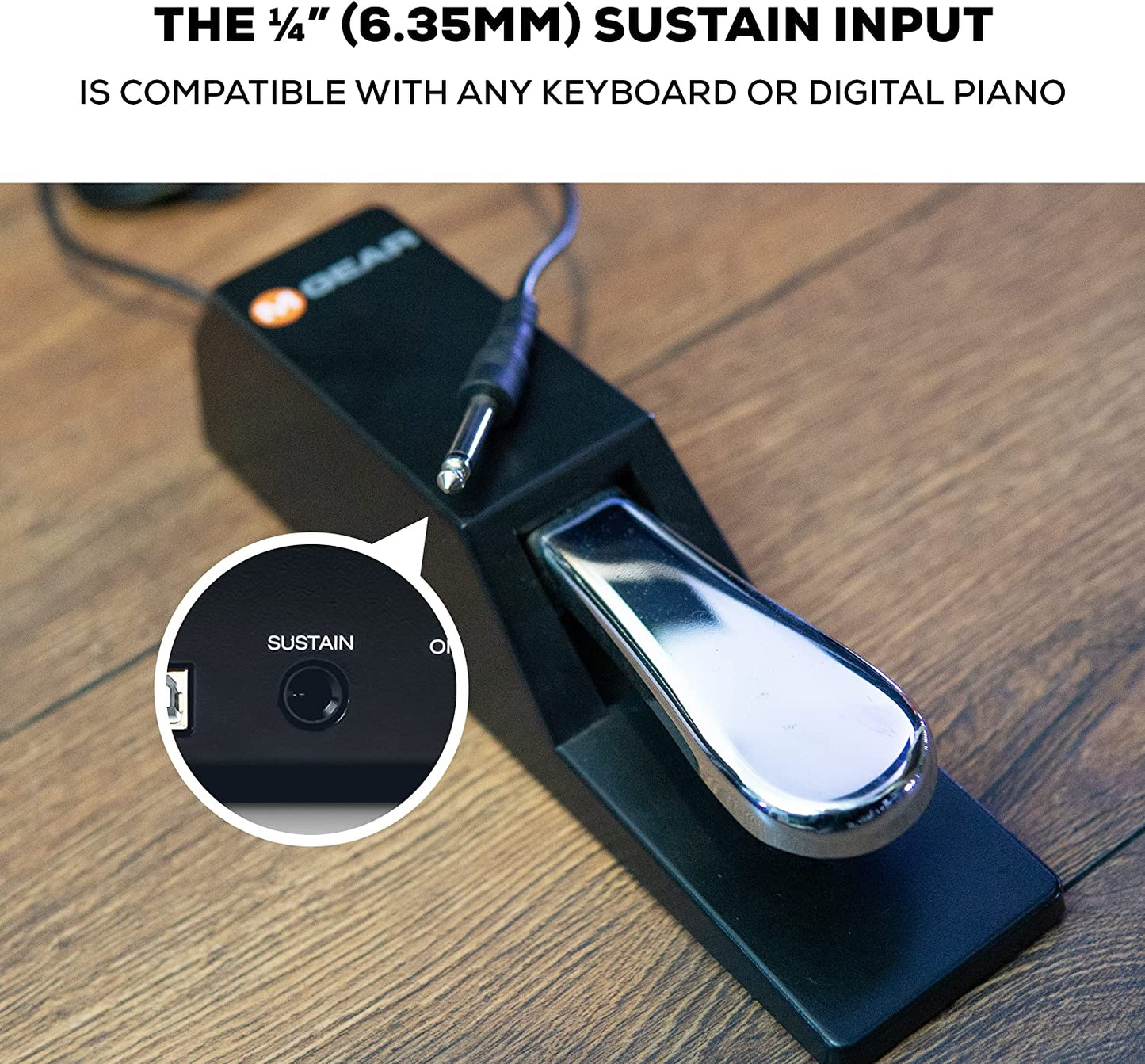 SP-2 Universal Sustain Pedal with Piano Style Action for MIDI Keyboards, Digital Pianos and More
