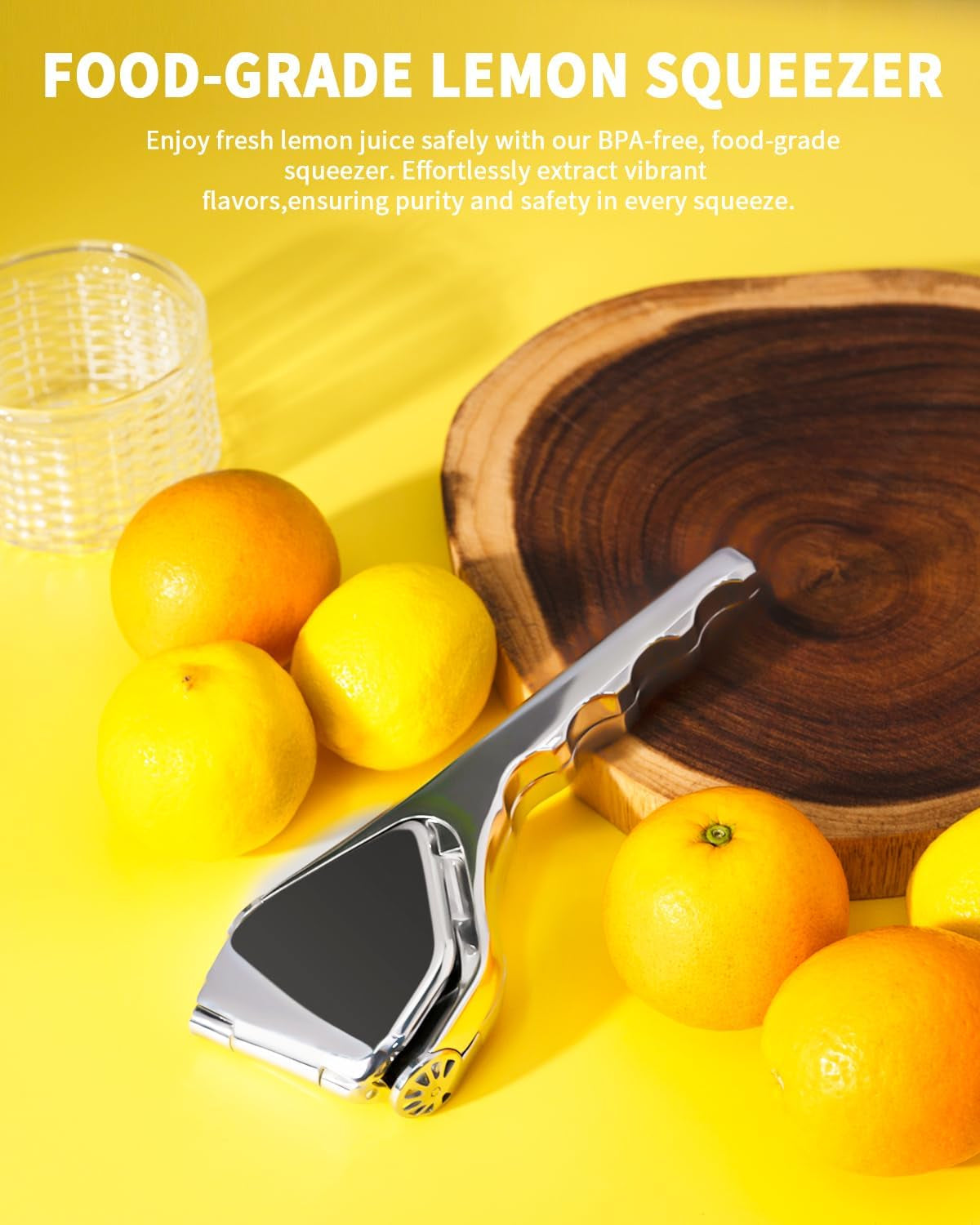 Lemon Squeezer, Stainless Steel Lemon Juicer, Manual Juicer for Lemon Citrus Lime Orange, Handheld Citrus Squeezer