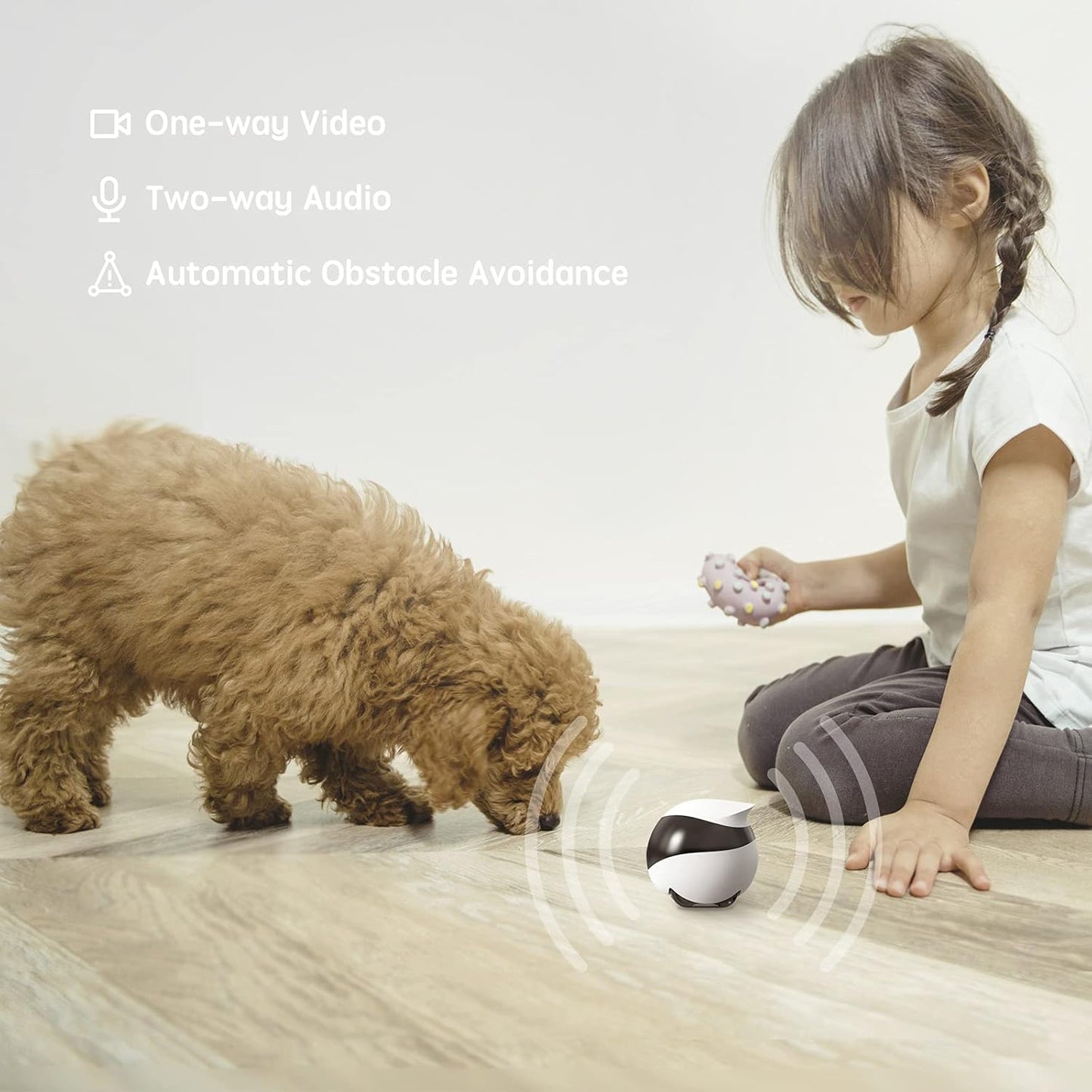 SE Home Robot Camera: 1080P Mobile Familybot Pet Companion | Whole-Home Mobility, Two-Way Talk, Night Vision, Local Storage, Auto-Recharge, Long Distance Gift for Family/Pet
