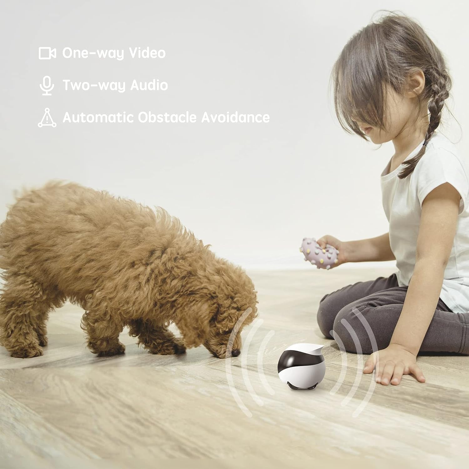 SE Home Robot Camera: 1080P Mobile Familybot Pet Companion | Whole-Home Mobility, Two-Way Talk, Night Vision, Local Storage, Auto-Recharge, Long Distance Gift for Family/Pet