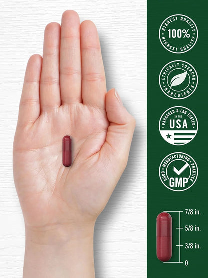 Beet Root Capsules | 8000 Mg | 120 Count | Supplement for Men and Women | by