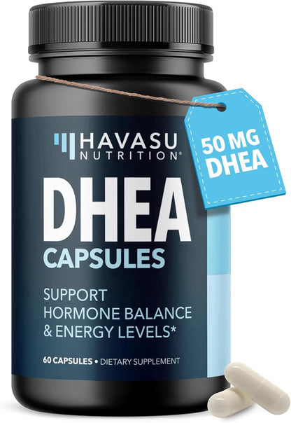 DHEA Supplement Capsules, 50Mg, Hormone Balance & Energy Support, 60 Count