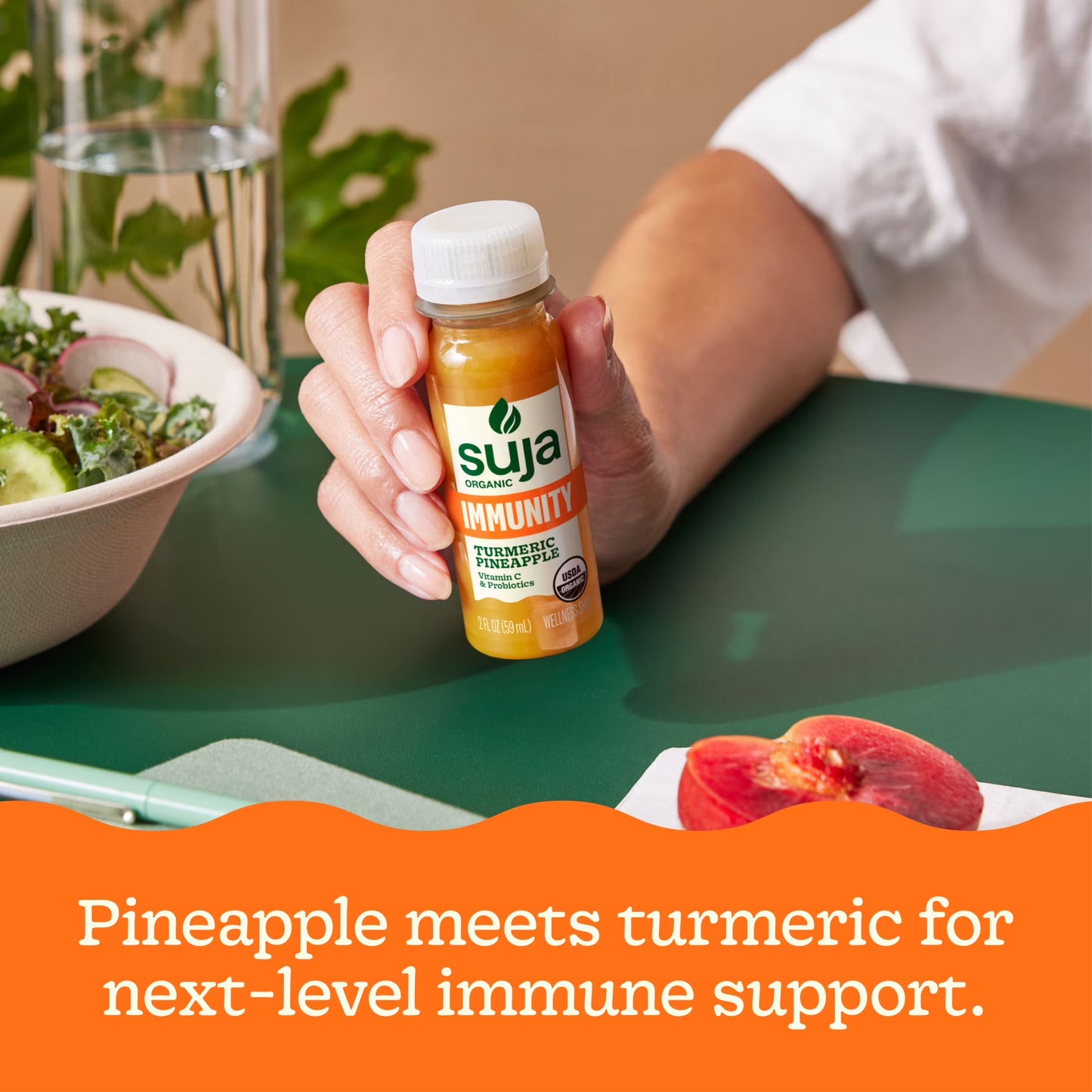 Organic Immunity Turmeric Pineapple Wellness Shots, 1.7 Fl Oz Bottle, 4-Pack