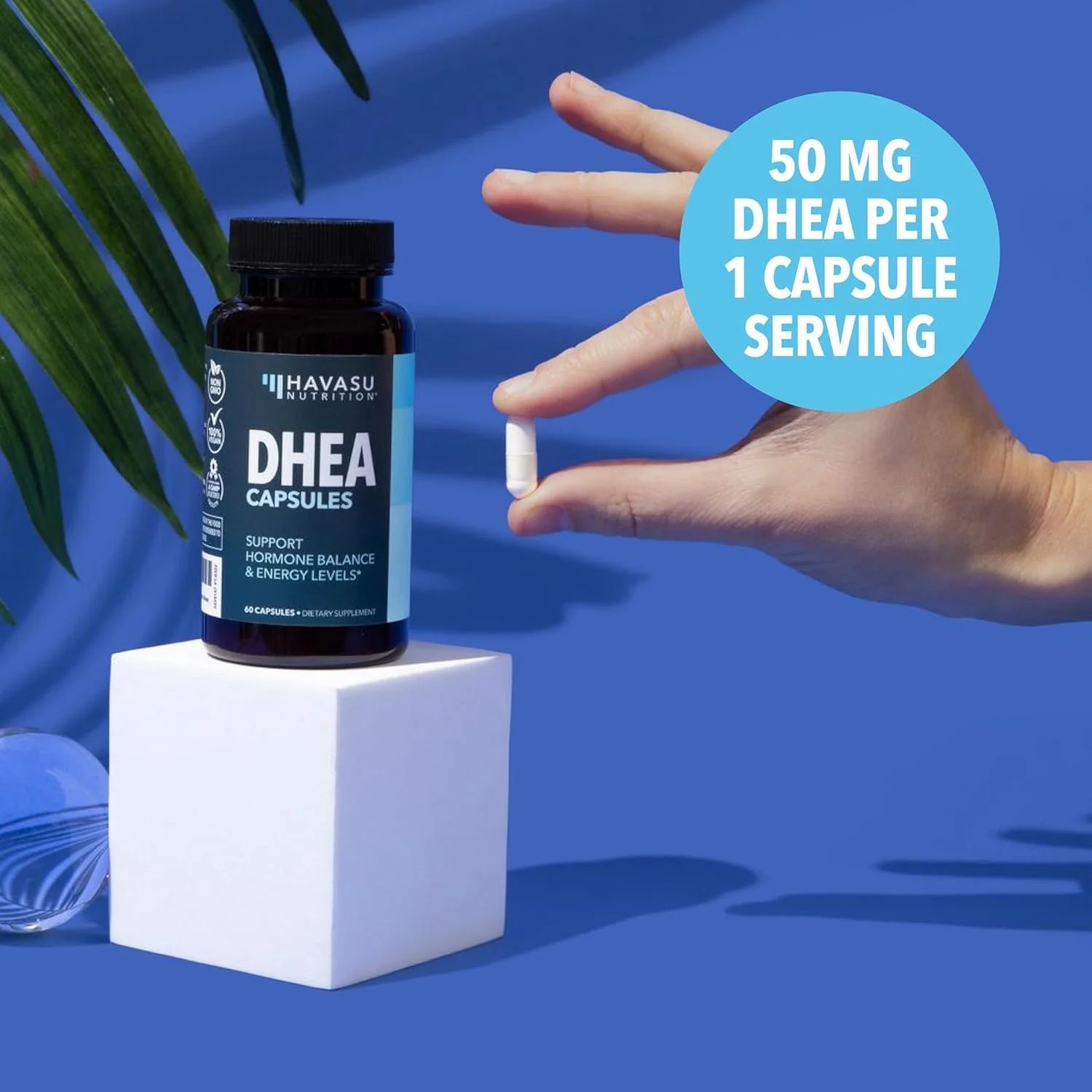 DHEA Supplement Capsules, 50Mg, Hormone Balance & Energy Support, 60 Count