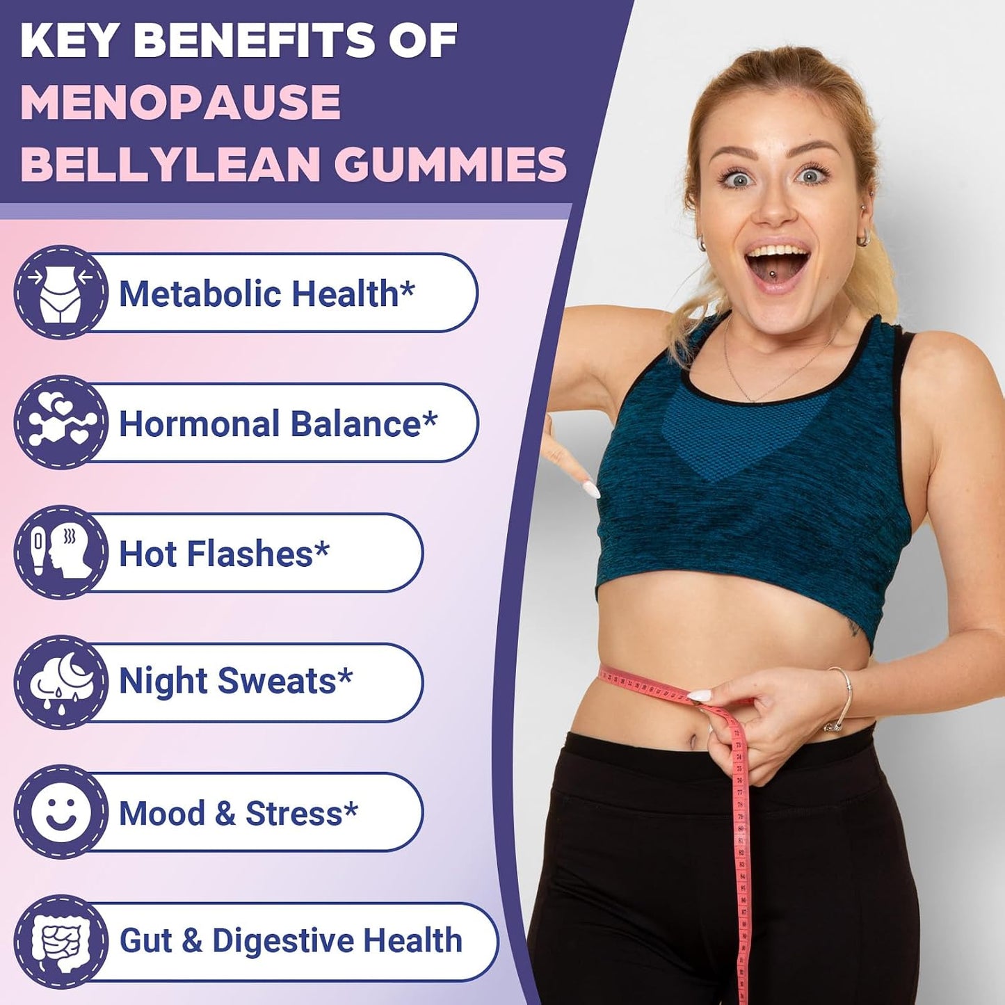 Menopause Supplements for Women, 120 Servings & 0 Sugar Menopause Gummies, Menopause Relief with Black Cohosh, Ashwagandha & Probiotics - Menopause Belly, Hormone Balance, Night Sweats & Mood Swings