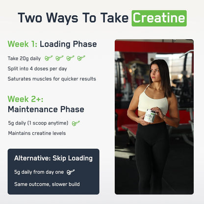 Creapure Creatine Monohydrate Powder - German Creatine Powder for Men & Women - Gym Workout Nutritional Supplements for Muscle Gain, Brain Health & Strength Building, 5G per Serv, 30 Servings
