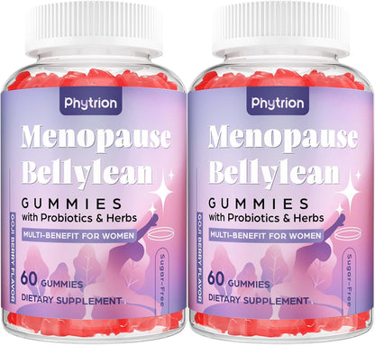 Menopause Supplements for Women, 120 Servings & 0 Sugar Menopause Gummies, Menopause Relief with Black Cohosh, Ashwagandha & Probiotics - Menopause Belly, Hormone Balance, Night Sweats & Mood Swings