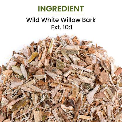 White Willow Bark Capsules 90 Veg Caps, 710Mg Willow Bark Extract, Non GMO