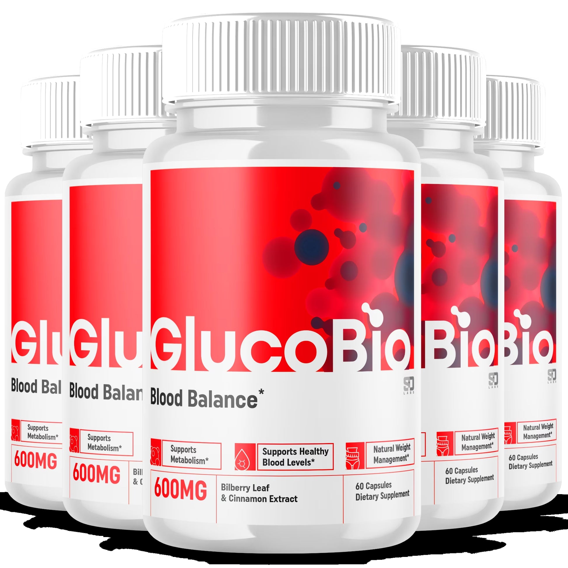 Glucobio Advanced Blood Support Supplement 5 Pack