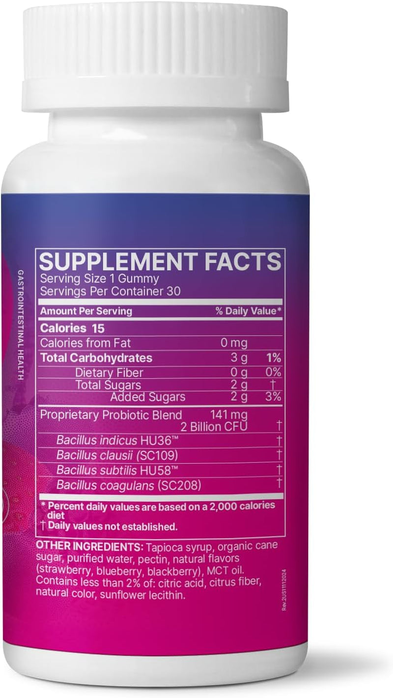 Megasporebiotic Kids Probiotic - Spore Based Gummy Probiotics for Kids - Supports Gut Health & Immunity with Bacillus Probiotic Blend - Berry Flavored (30 Gummies)