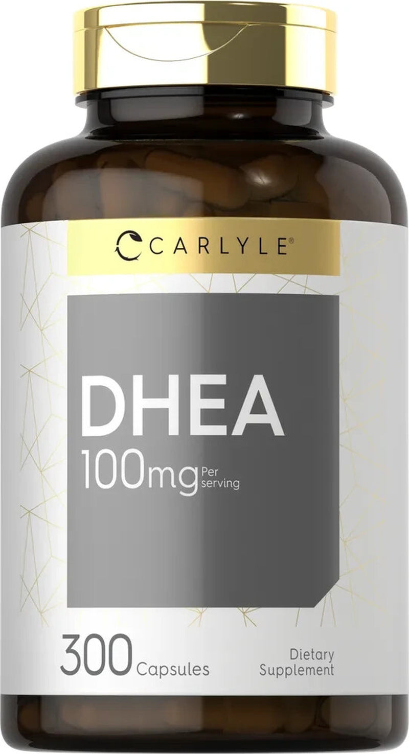 DHEA 100Mg | 300 Capsules | Non-Gmo & Gluten Free Supplement | by Carlyle