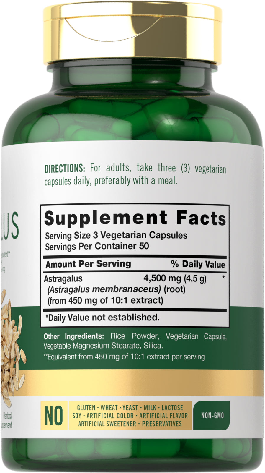 Astragalus Capsules 4500Mg | 150 Count | Vegetarian, Non-Gmo | by Carlyle