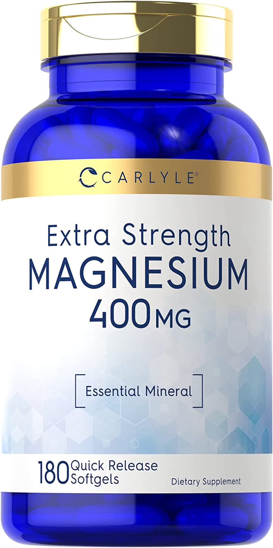 Extra Strength Magnesium | 400 Mg | 180 Softgels | by