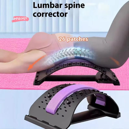 1Pc Magnetic Lumbar Back Soothing Device Spine Stretch Nerve Compression Relief Vertebrae Corrector - Back Pain Relief Therapy