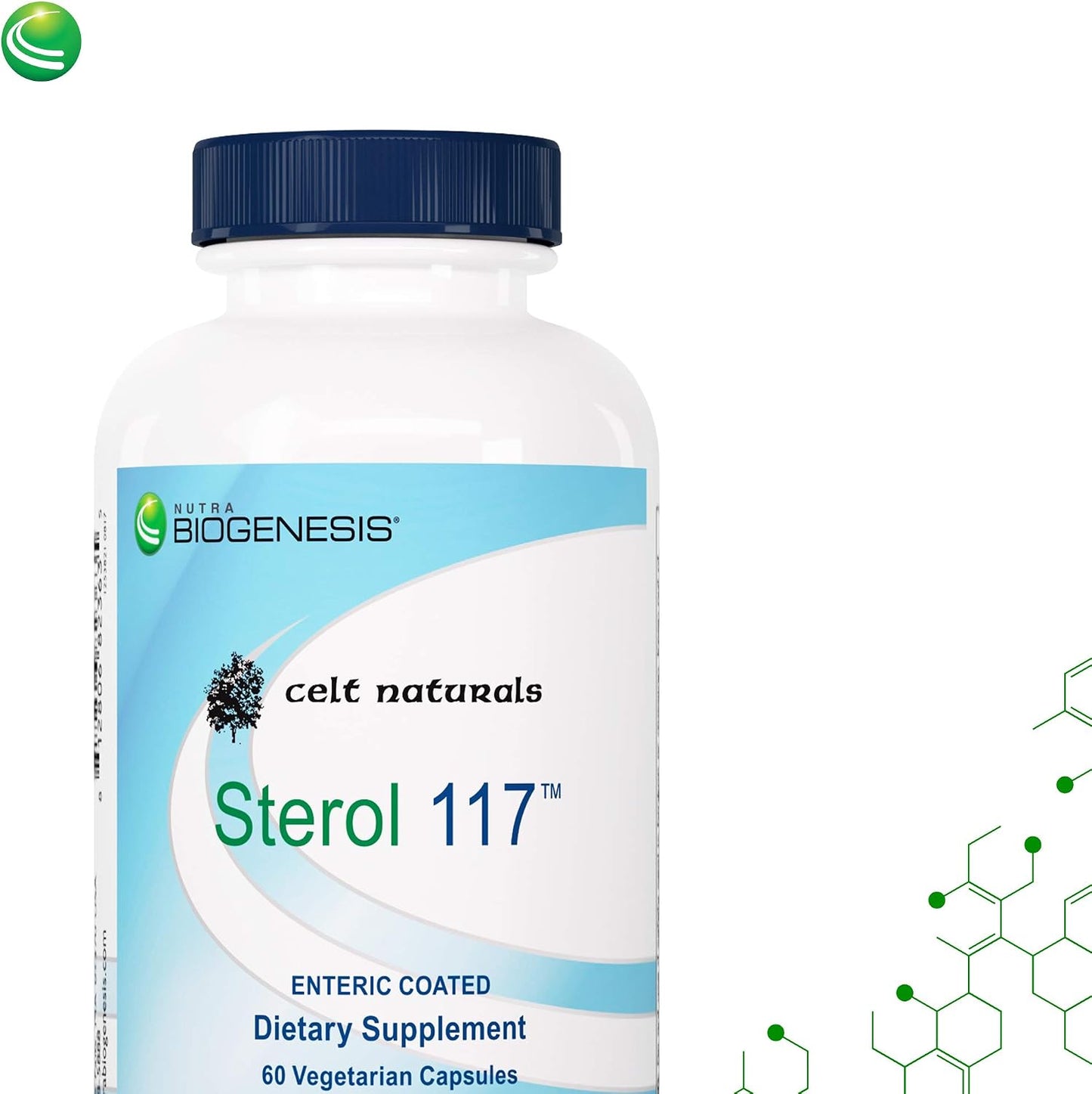 Sterol 117 - Plant Sterols Supplement, Phytosterol Supplement for Men & Women, Health & Wellness Support with Beta Sitosterol - 60 Vegetarian Capsules