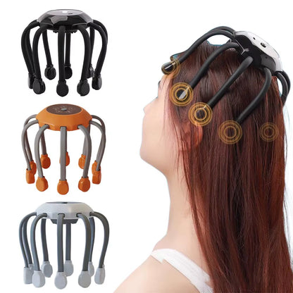 8-Claw Full Wrap Head Massage Machine 360 Degree Electric Point Massager Health Care Octopus Scalp Scratcher for Relaxation