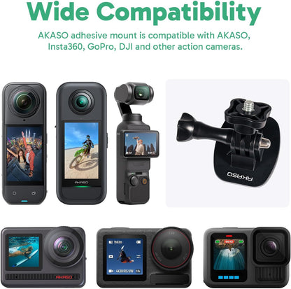 360 Weatherproof 360° Action Camera and Adhesive Mount Kit Bundle