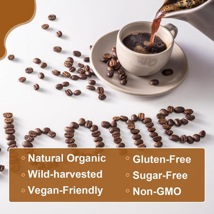 Mushroom Coffee -10 Mushroom Instant Coffee Powder with Lion'S Mane, Reishi, Chaga, Cordyceps, and Turkey Tail | Mushroom Coffee Alternative for Immune Boost, Mental Clarity & Focus, Digestion Health