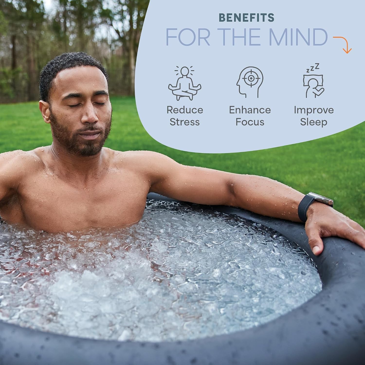Nordpod Recovery Ice Tub – Portable Cold Plunge Tub for Ice Bath Recovery & Cold Water Therapy – Ice Bath Tub for Athletes – Indoor/Outdoor Cold Plunge Tub Outdoor with All-Weather Lid