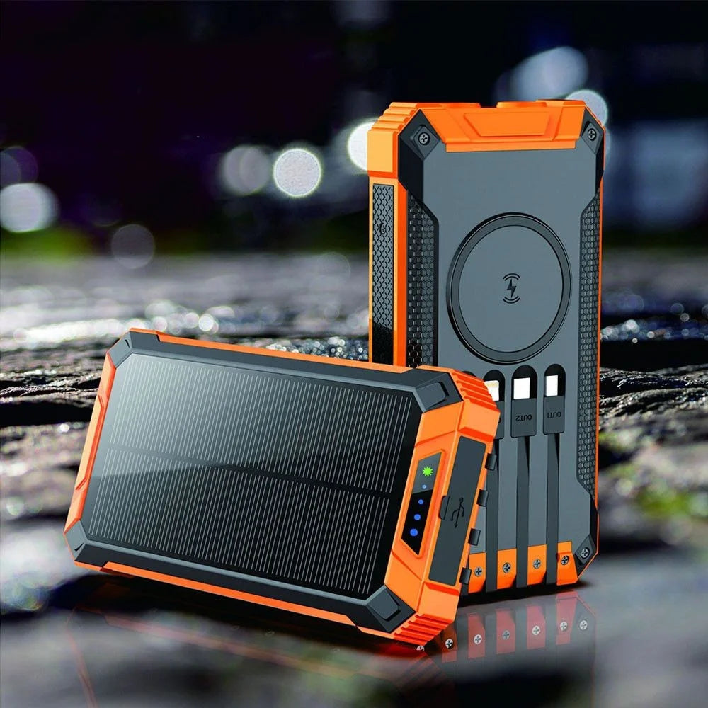 Wireless Power Bank 20000Mah with LED Flashlight Portable Phone Charger