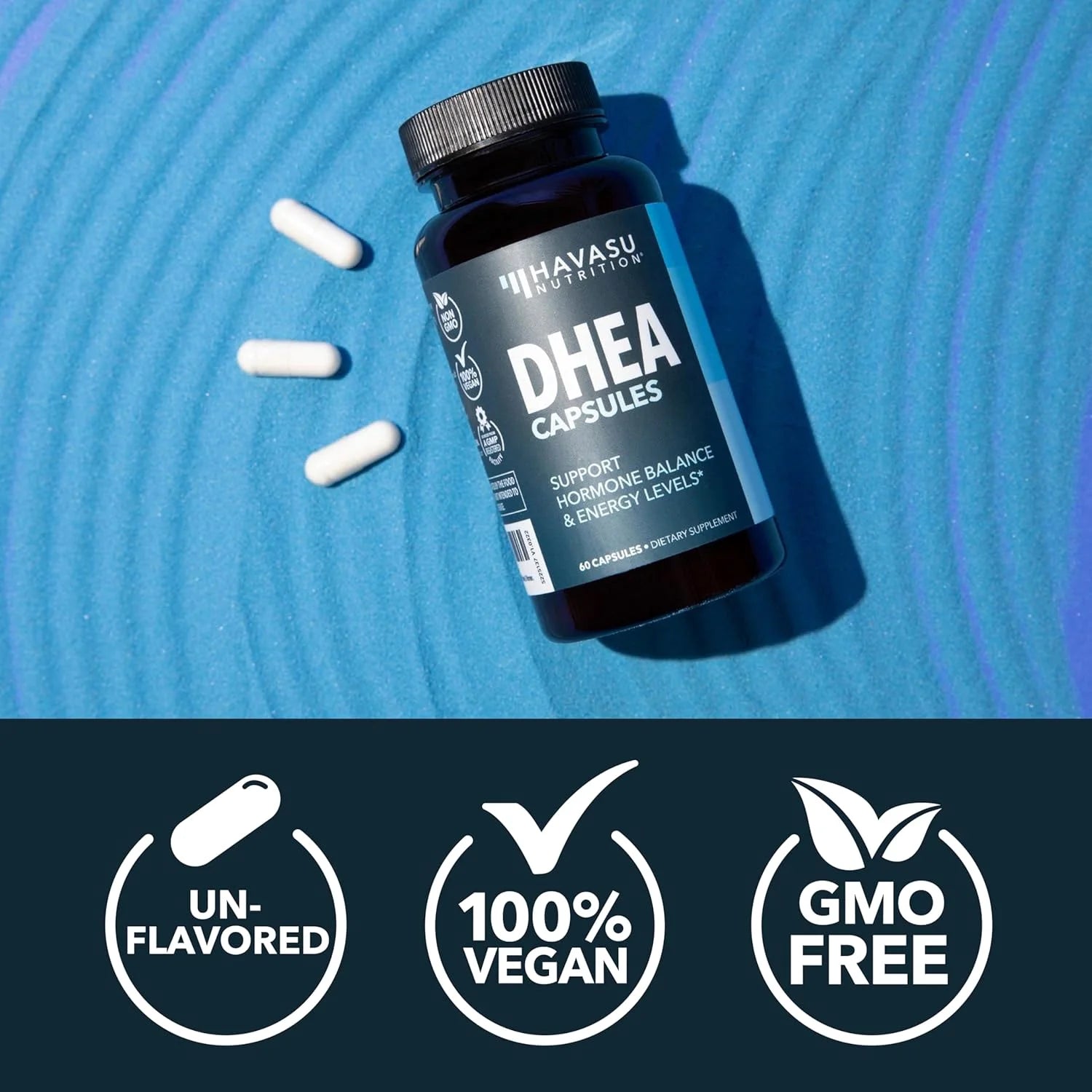 DHEA Supplement Capsules, 50Mg, Hormone Balance & Energy Support, 60 Count