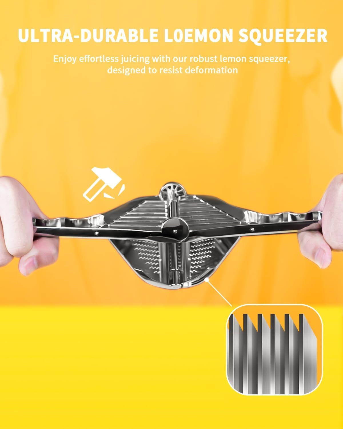 Lemon Squeezer, Stainless Steel Lemon Juicer, Manual Juicer for Lemon Citrus Lime Orange, Handheld Citrus Squeezer