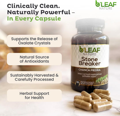 Stone Breaker Chanca Piedra Extract 1000Mg - Urinary Tract and Kidney Support - 100 Vegetarian Capsules