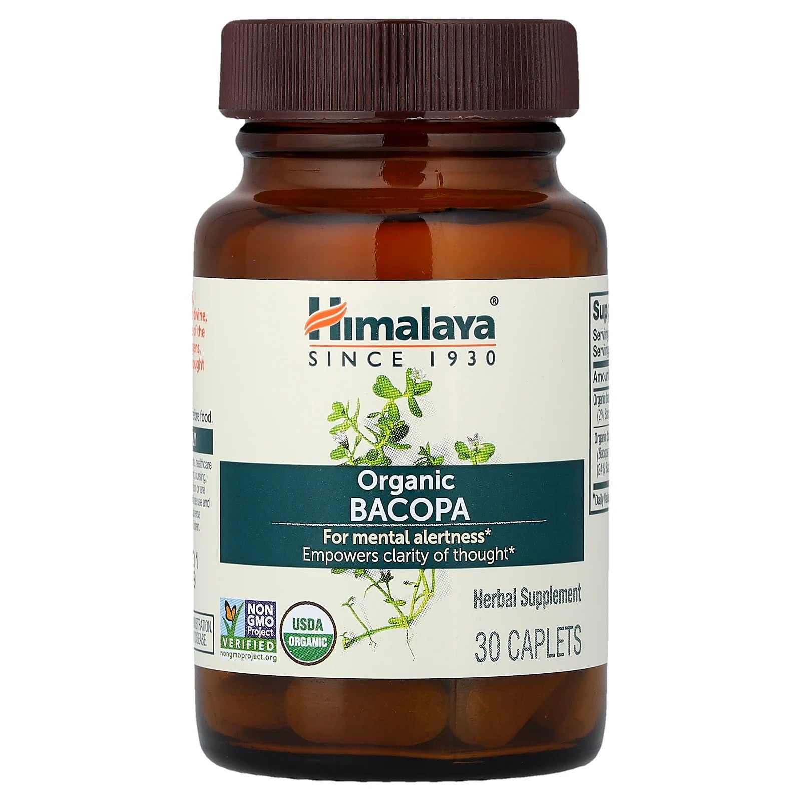 Organic Bacopa, 30 Caplets