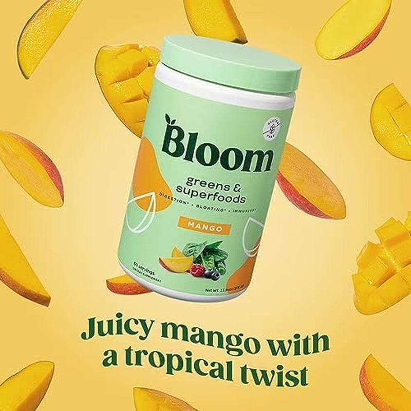 Greens & Superfoods Powder, for Digestive Health, Mango, 60 Servings