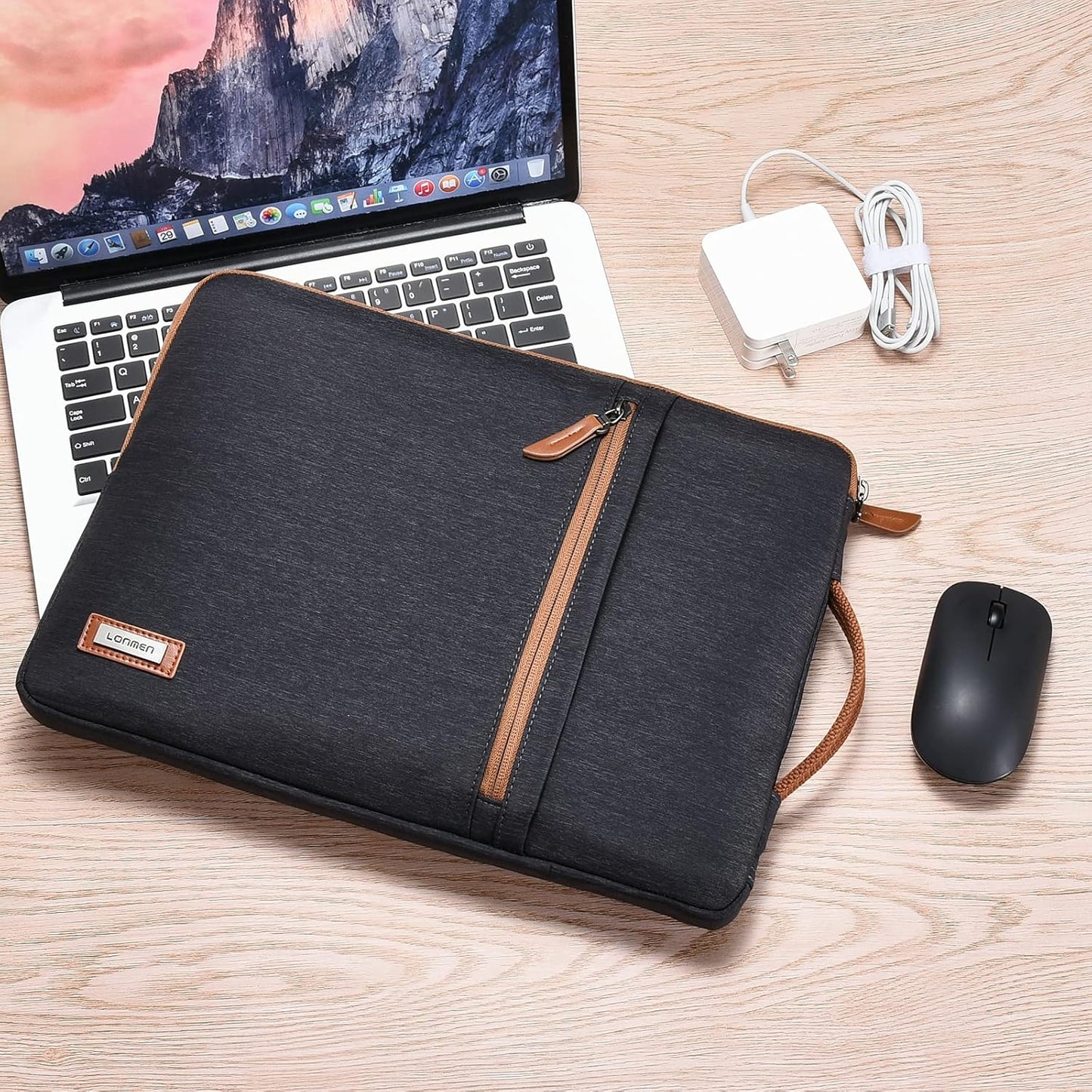 14 Inch Laptop Sleeve Case Water-Resistant Handle Bag for Most 14” Computer/Surface Book/Lenovo Flex 4/Yoga 530/Thinkpad L480 E485/HP Pavilion X360/Dell New Latitude 5490 7490 2018
