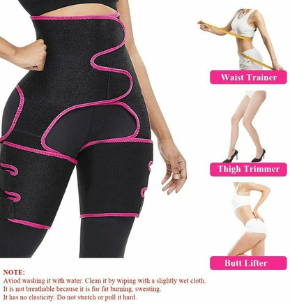 Waist Trainer 3-In-1 Thigh Slimming Body Shaper Trimmer Butt Lifter Shapewear