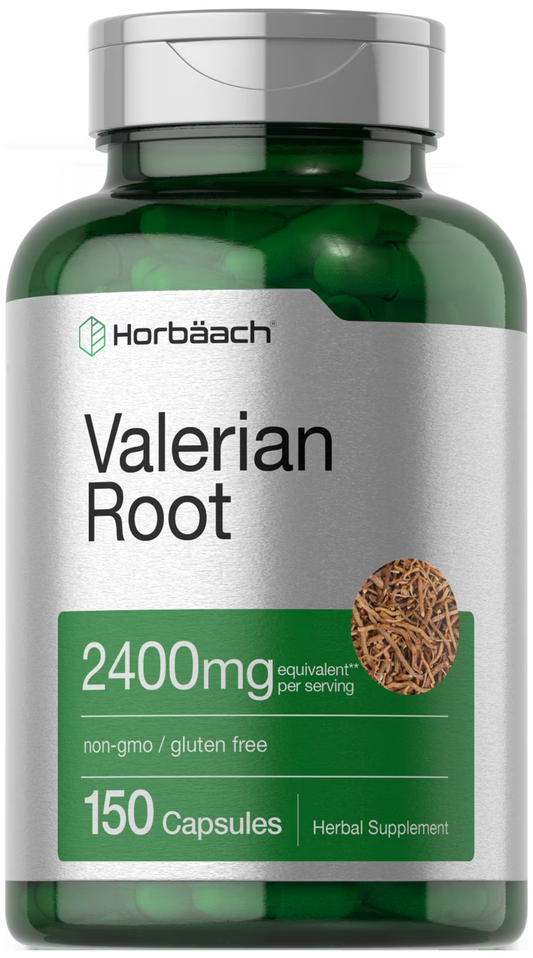 Valerian Root Capsules 2400mg – 150 Count Non-GMO Gluten Free Herbal Supplement by Carlyle