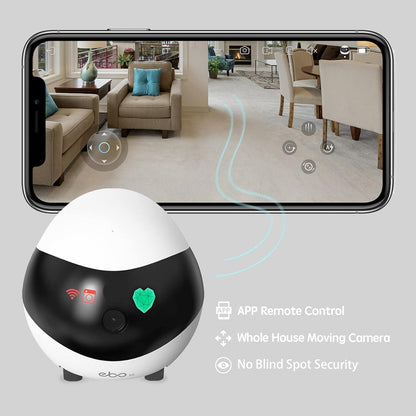 SE Home Robot Camera: 1080P Mobile Familybot Pet Companion | Whole-Home Mobility, Two-Way Talk, Night Vision, Local Storage, Auto-Recharge, Long Distance Gift for Family/Pet