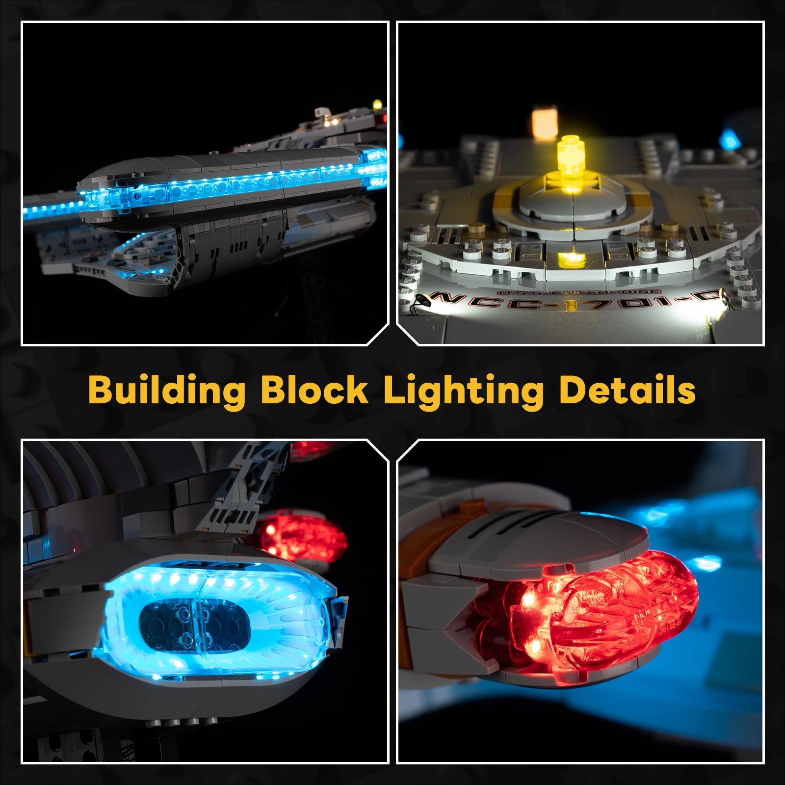 LED Light Kit Suitable for Star Trek: U.S.S. Enterprise NCC-1701-D 10356 Building Blocks Not Include Lego Building