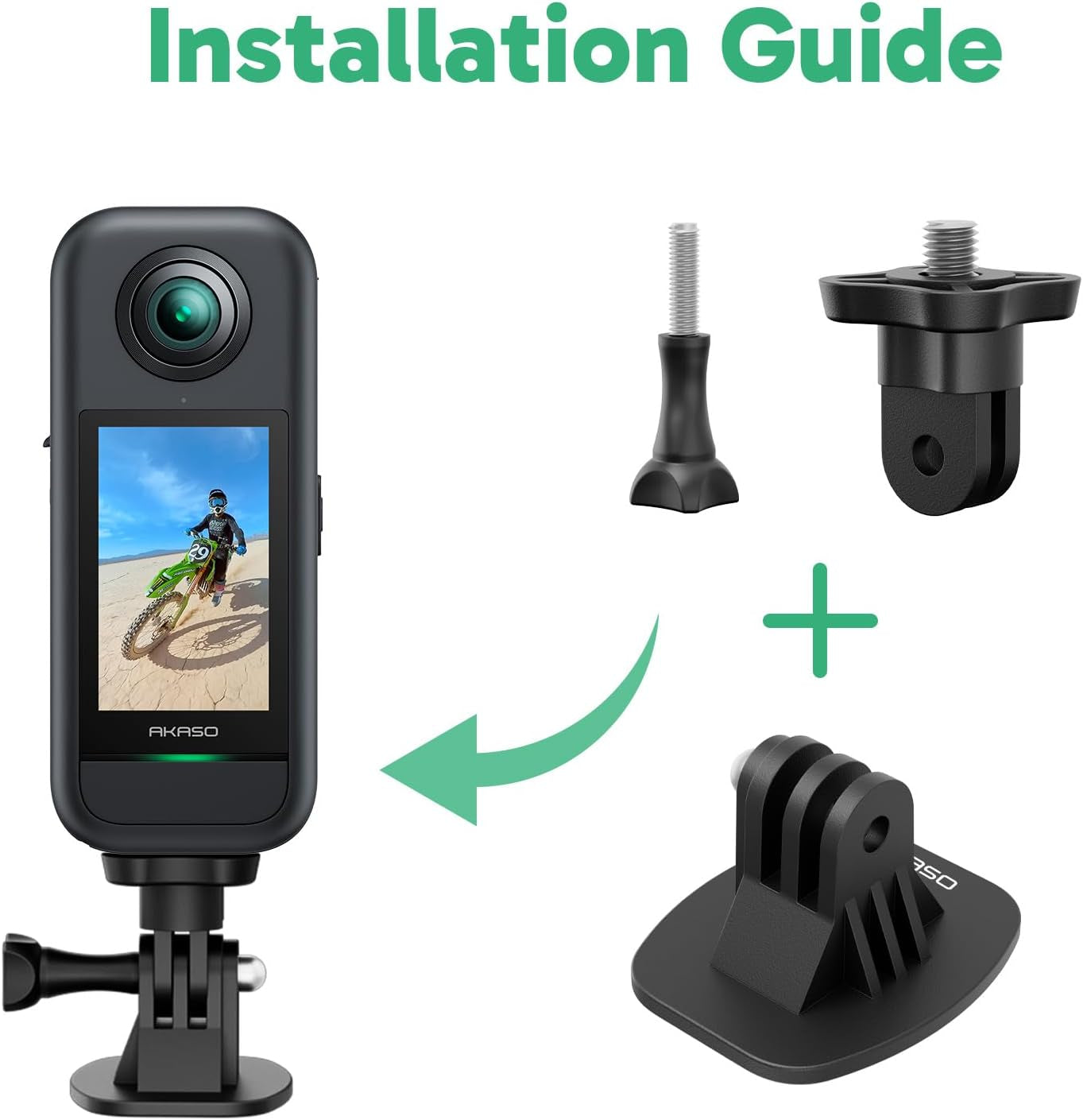 360 Weatherproof 360° Action Camera and Adhesive Mount Kit Bundle