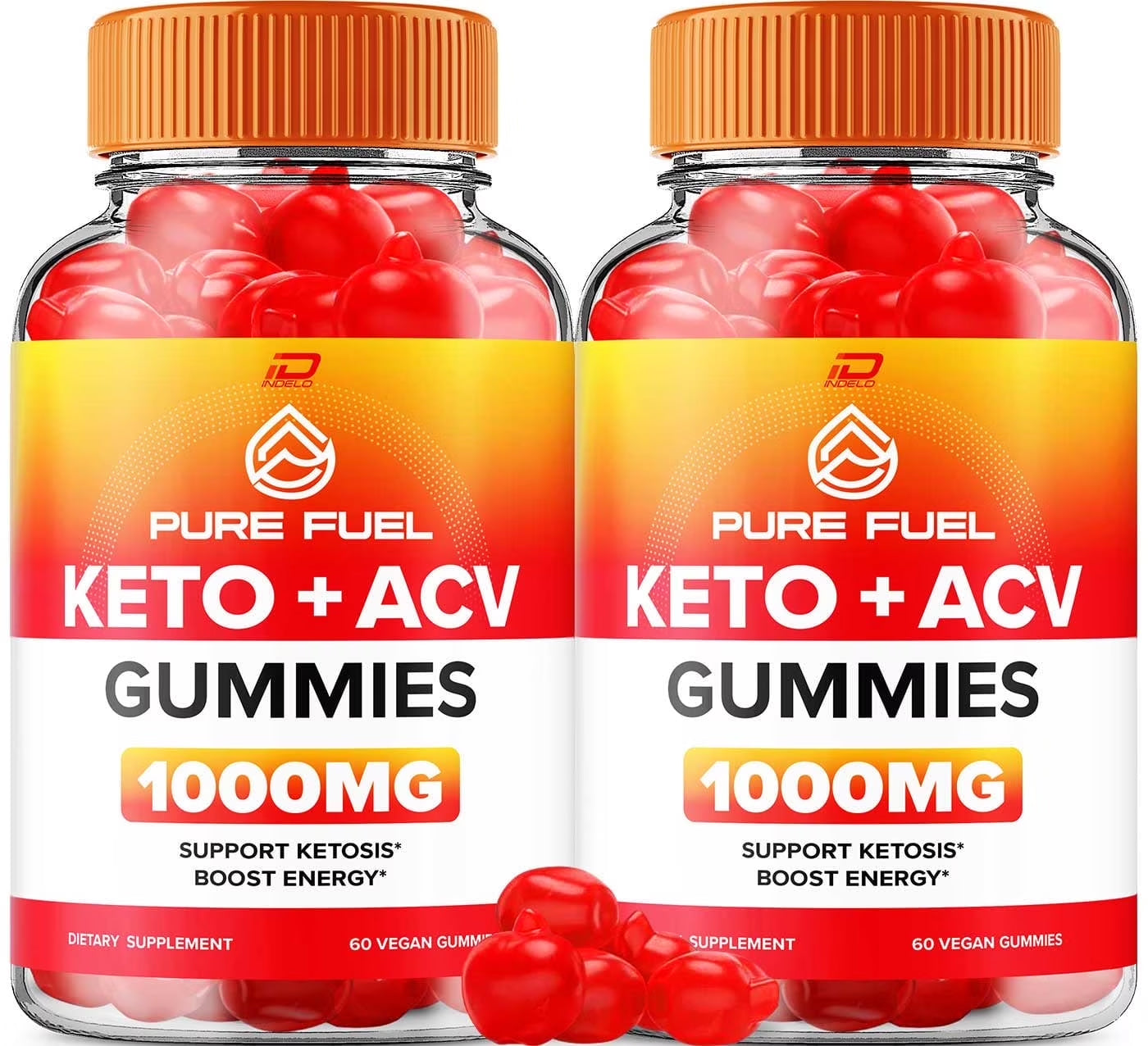 (2 Pack) Pure Fuel Gummies - Pure Fuel Apple Cider Vinegar Gummy Supplement for Energy - Pure Fuel Keto Gummies Dietary Supplement (120 Gummies)