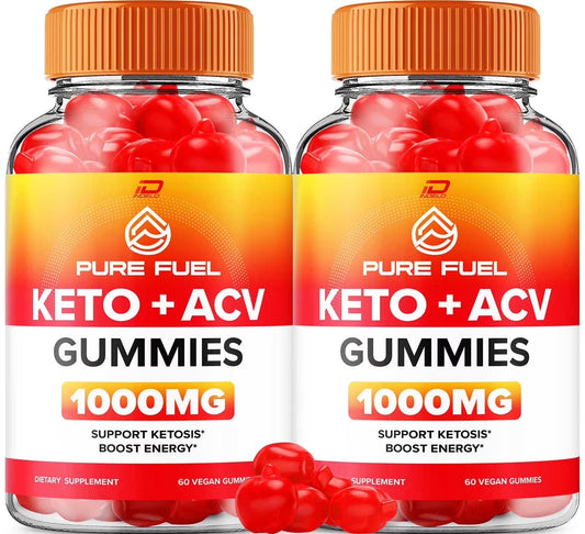 (2 Pack) Pure Fuel Gummies - Pure Fuel Apple Cider Vinegar Gummy Supplement for Energy - Pure Fuel Keto Gummies Dietary Supplement (120 Gummies)