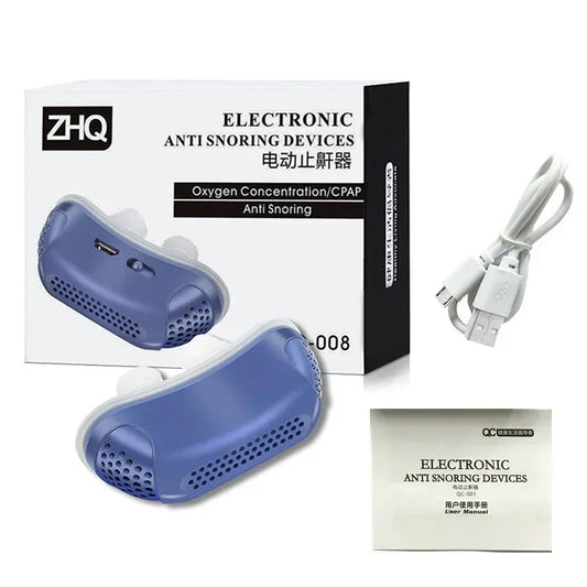 Electric anti Snore Device Anti-Snoring Stopper anti Snore Nose Clip Sleep Aid Care Better Breath Aid Sleepping Ventilator