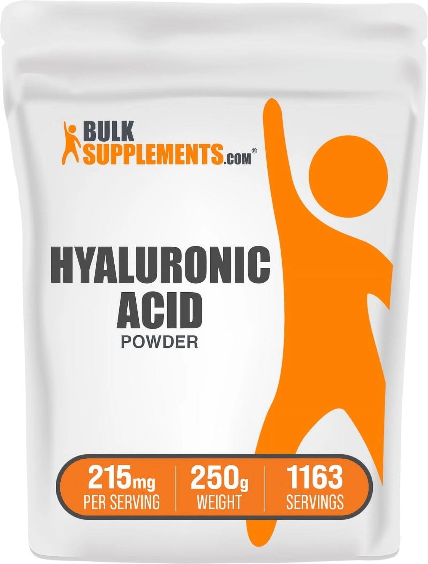 Bulksupplements Hyaluronic Acid Powder - 215Mg per Serving - 250 Grams (8.8 Oz) - 1163 Servings