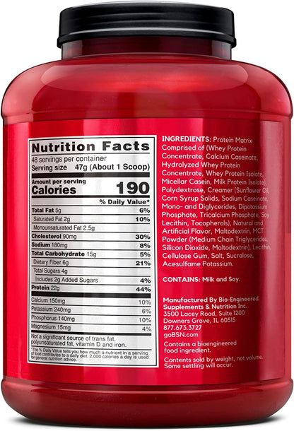 SYNTHA-6 Whey Protein Powder, Micellar Casein, Milk Protein Isolate Powder, Vanilla Ice Cream, 5 Pounds, 48 Servings (Pack of 1) - Package May Vary