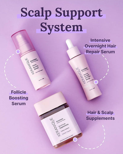 Hair Thickening Serum - Advanced Keratin-Enriched Follicle Booster Spray for Density Restoration and Fuller Growth