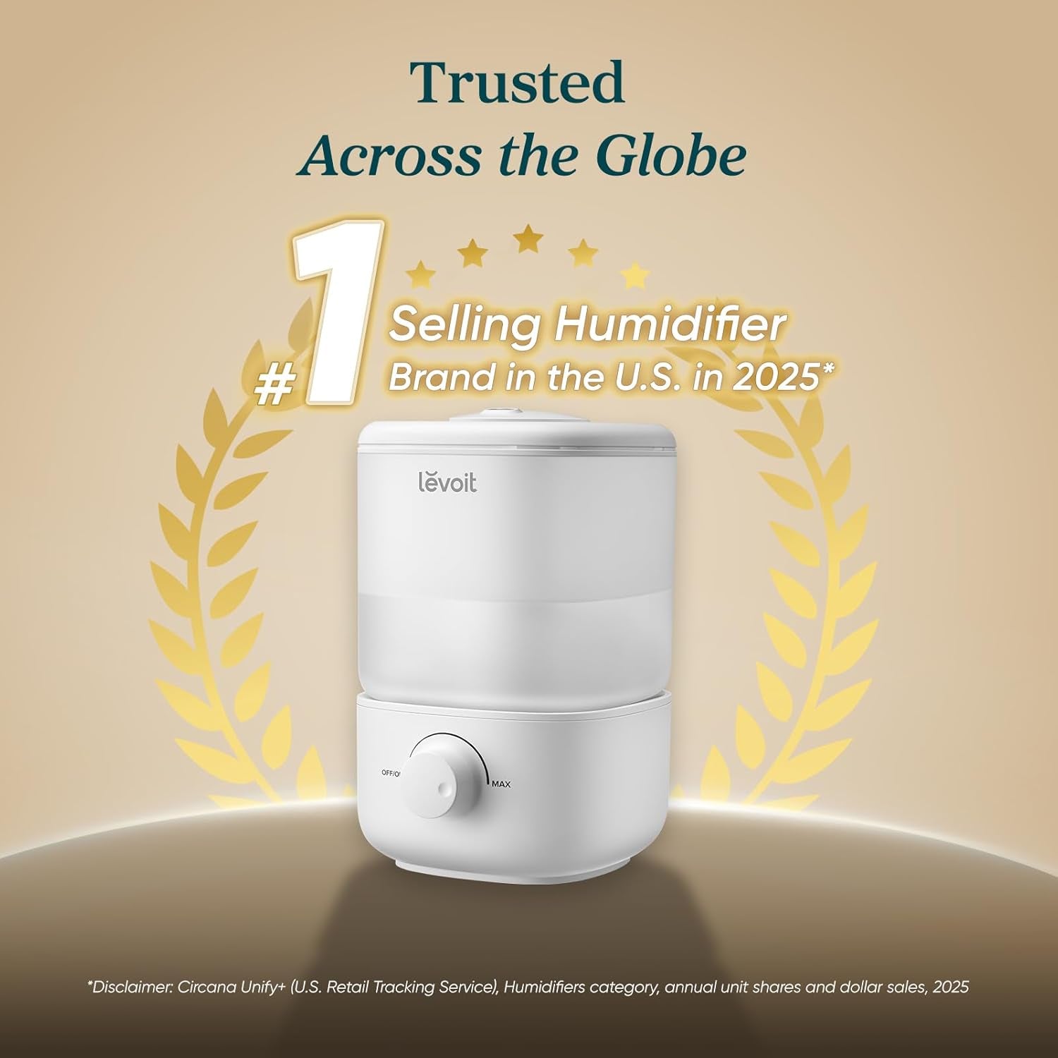 Top Fill Humidifiers for Bedroom, 2.5L Tank for Large Room, Easy to Fill & Clean, 28Db Quiet Cool Mist Air Humidifier for Home Baby Nursery & Plants, Auto Shut-Off for Safety, 25H